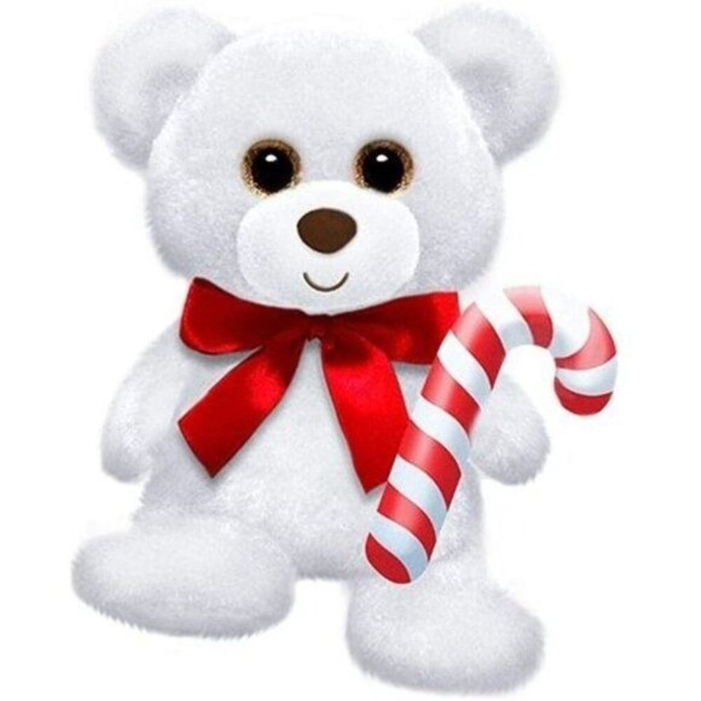First and Main Xmas Cubby Bear with Candy Cane